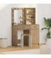 vidaXL Dressing Table Set 2 pcs Artisan Oak Engineered Wood