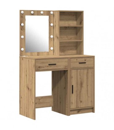 vidaXL Dressing Table Set 2 pcs Artisan Oak Engineered Wood