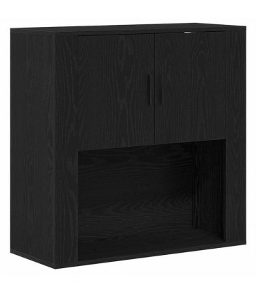 vidaXL Highboard Black Oak 80 x 33 x 150 cm Engineered Wood
