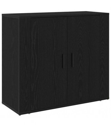vidaXL Highboard Black Oak 80 x 33 x 150 cm Engineered Wood