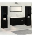 vidaXL Bathroom Furniture Set 4 pcs Black Oak 30 x 30 x 130 cm