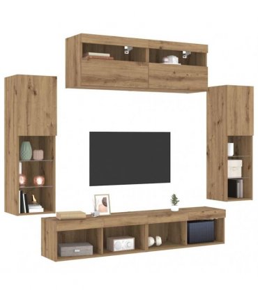 vidaXL TV Cabinet Set 6 pcs 30.5 x 30 x 102 cm Artisan oak