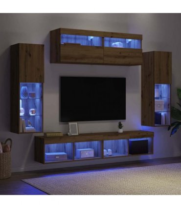 vidaXL TV Cabinet Set 6 pcs 30.5 x 30 x 102 cm Artisan oak