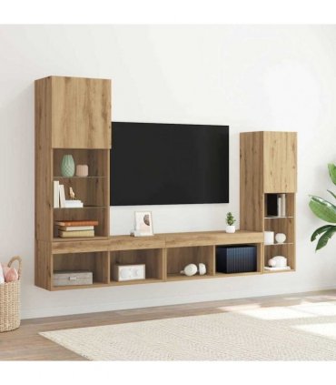 vidaXL TV Cabinet 4 pcs Artisan oak Engineered wood