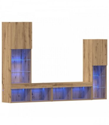 vidaXL TV Cabinet 4 pcs Artisan oak Engineered wood