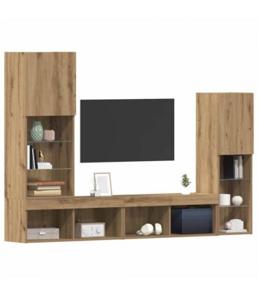 vidaXL TV Cabinet 4 pcs Artisan oak Engineered wood