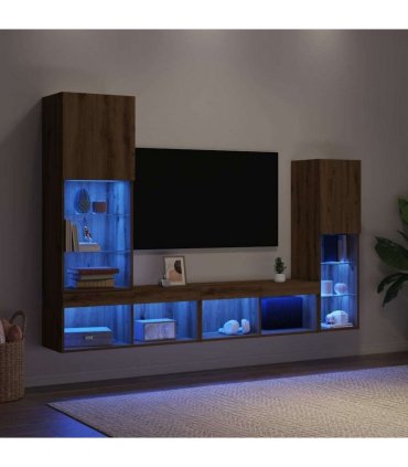vidaXL TV Cabinet 4 pcs Artisan oak Engineered wood
