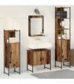 vidaXL Bathroom Furniture Set 4 pcs Brown Engineered wood