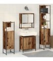 vidaXL Bathroom Furniture Set 4 pcs Brown Engineered wood