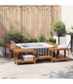 vidaXL Hot Tub Surround Solid Acacia Wood Brown 230 x 230 cm