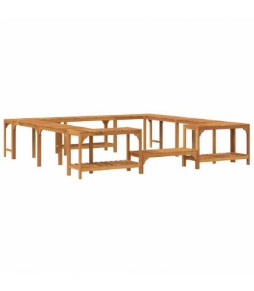 vidaXL Hot Tub Surround Solid Acacia Wood Brown 255 x 255 x 55.5 cm