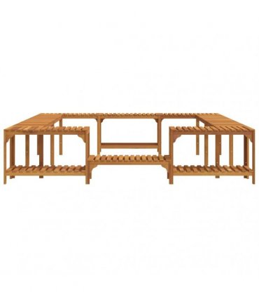 vidaXL Hot Tub Surround Solid Acacia Wood Brown 255 x 255 x 55.5 cm