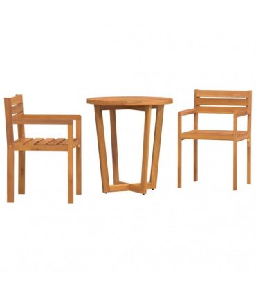 vidaXL 3 Piece Garden Dining Set Solid Wood Acacia