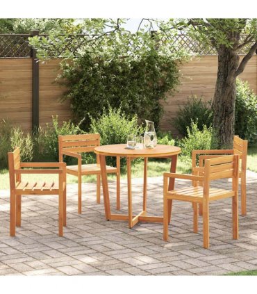 vidaXL 5 Piece Garden Dining Set Solid Wood Acacia