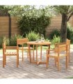vidaXL 5 Piece Garden Dining Set Solid Wood Acacia