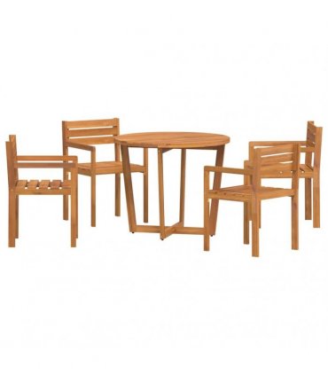 vidaXL 5 Piece Garden Dining Set Solid Wood Acacia