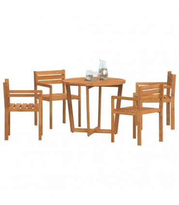 vidaXL 5 Piece Garden Dining Set Solid Wood Acacia