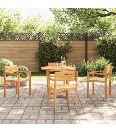 vidaXL 5 Piece Garden Dining Set Solid Wood Acacia