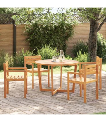 vidaXL 5 Piece Garden Dining Set Solid Wood Acacia