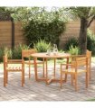 vidaXL 5 Piece Garden Dining Set Solid Wood Acacia