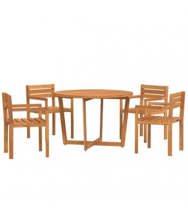 vidaXL 5 Piece Garden Dining Set Solid Wood Acacia