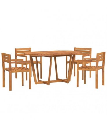 vidaXL 5 Piece Garden Dining Set Solid Wood Acacia