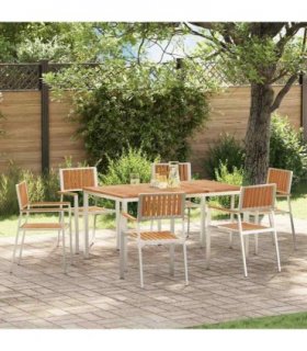 vidaXL Outdoor Dining Set 7 pcs 150 x 90 x 75 cm
