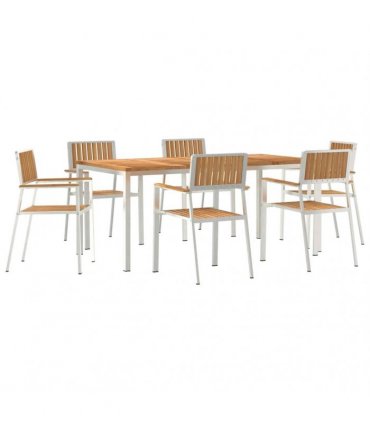 vidaXL Outdoor Dining Set 7 pcs 180 x 90 x 75 cm