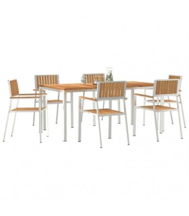 vidaXL Outdoor Dining Set 7 pcs 180 x 90 x 75 cm