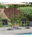vidaXL Garden Dining Set 3 pcs Brown and Black