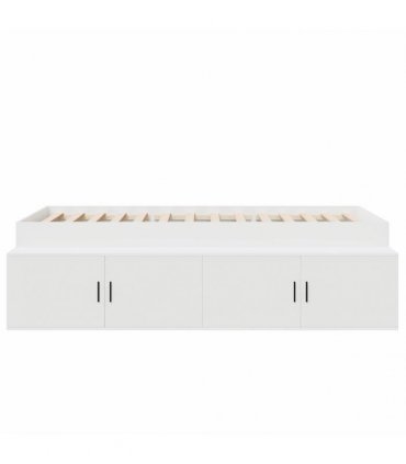 vidaXL Bed Frame with Drawer White 100 x 200 cm Engineered Wood