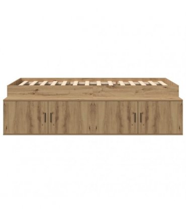 vidaXL Bed Frame with Drawer Artisan Oak 100 x 200 cm Engineered Wood