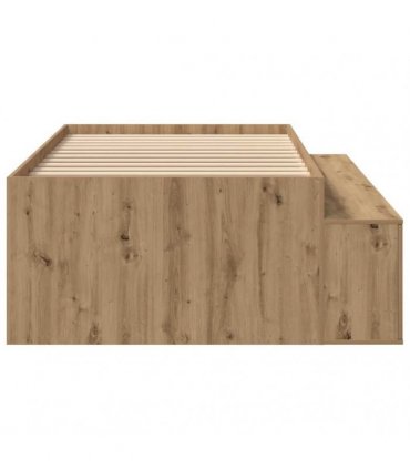 vidaXL Bed Frame with Drawer Artisan Oak 100 x 200 cm Engineered Wood