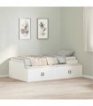 vidaXL Bed Frame with Drawer White 90 x 190 cm Engineered Wood