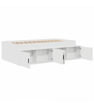 vidaXL Bed Frame with Drawer White 90 x 190 cm Engineered Wood