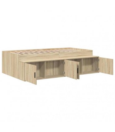 vidaXL Bed Frame with Drawer Sonoma Oak 90 x 190 cm Engineered Wood