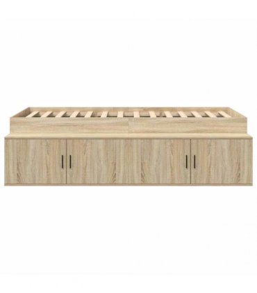 vidaXL Bed Frame with Drawer Sonoma Oak 90 x 190 cm Engineered Wood