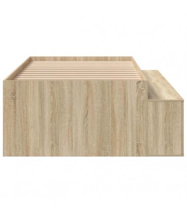 vidaXL Bed Frame with Drawer Sonoma Oak 90 x 190 cm Engineered Wood