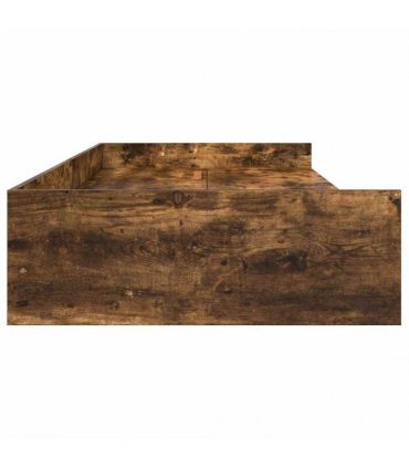 vidaXL Bed Frame with Drawer Smoked Oak 100 x 200 cm Engineered Wood
