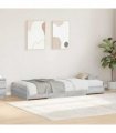 vidaXL Bed Frame with Drawer Grey Sonoma 100 x 200 cm Engineered Wood