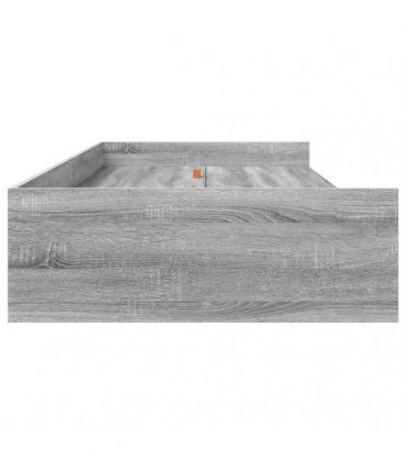 vidaXL Bed Frame with Drawer Grey Sonoma 100 x 200 cm Engineered Wood