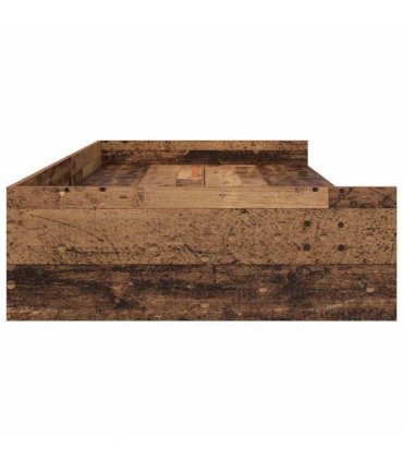 vidaXL Bed Frame with Drawer Old Wood 100 x 200 cm Engineered Wood