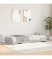 vidaXL Bed Frame with Drawer Concrete Grey 90 x 200 cm Engineered Wood