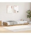 vidaXL Bed Frame with Drawer Artisan Oak 90 x 200 cm Engineered Wood