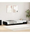 vidaXL Bed Frame with Drawer Black Oak 80 x 200 cm Engineered Wood