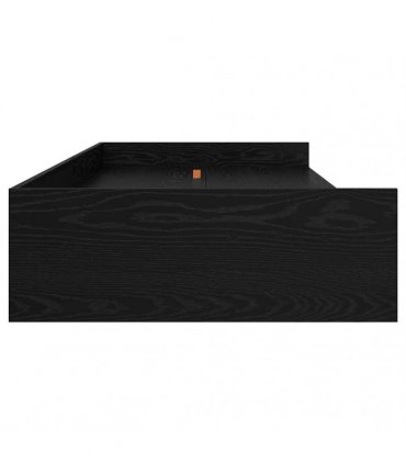 vidaXL Bed Frame with Drawer Black Oak 80 x 200 cm Engineered Wood