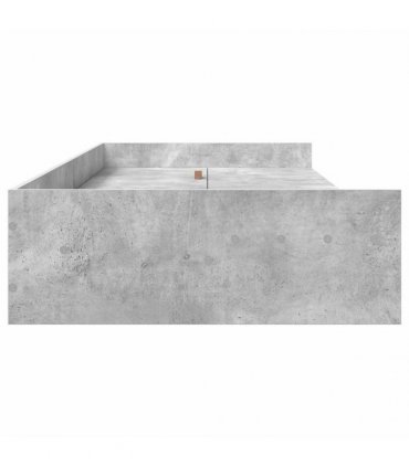 vidaXL Bed Frame with Drawer Concrete Grey 80 x 200 cm Engineered Wood