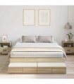 vidaXL Storage Bed Frame with Drawer Sonoma Oak 150 cm Engineered Wood