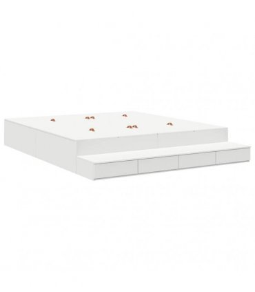 vidaXL Storage Bed Frame with Drawer White 180 cm Engineered Wood