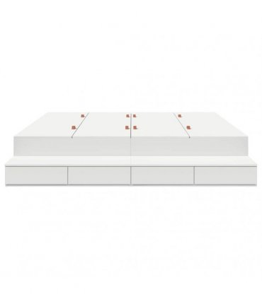 vidaXL Storage Bed Frame with Drawer White 180 cm Engineered Wood
